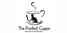 672 purrfect cuppa Logo